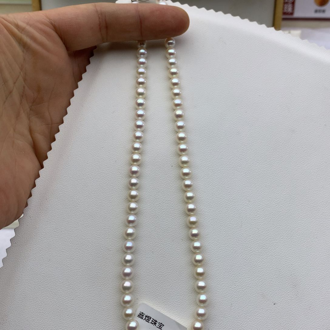 淡水珍珠项链银S925镶嵌