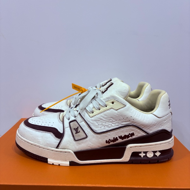99新 LouisVuitton/路易威登 41码 LV trainer Tyler 白色 板鞋