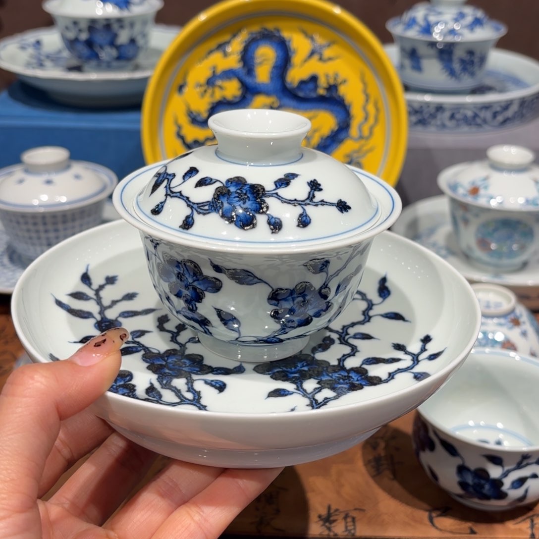 瓷片手工手绘陶瓷茶具