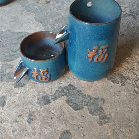 【闪购商品】福字流水两个瑕疵蓝色