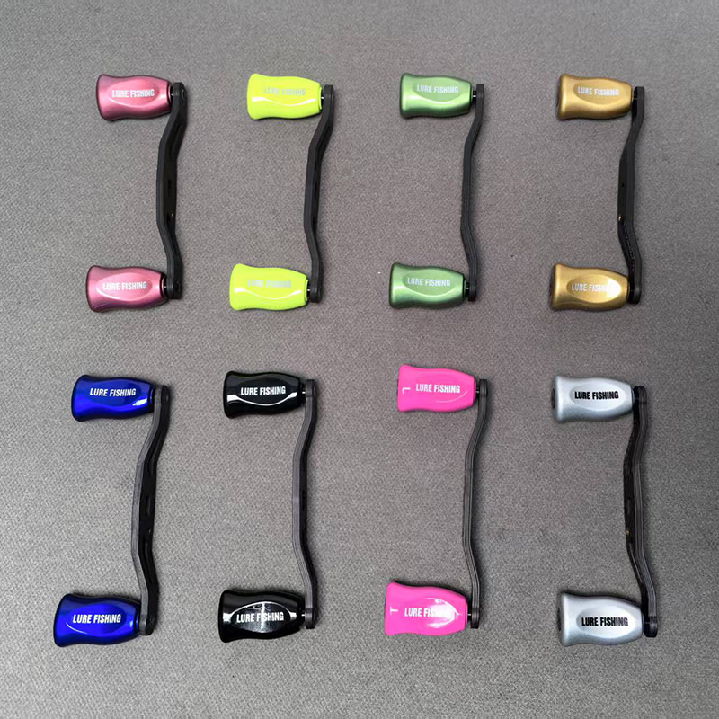 碳纤维摇臂摇 实心握丸8/5孔径水滴轮鼓轮DIY个性化改装（送工具）