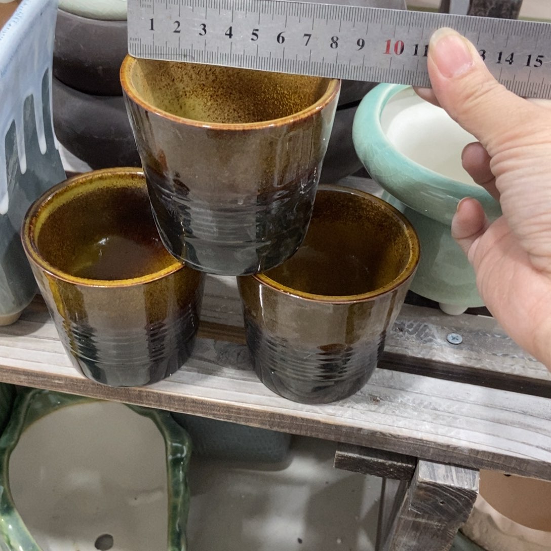 红陶高温陶瓷花盆满12米包邮