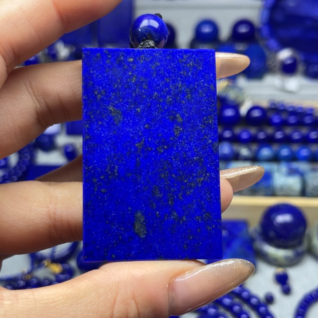 青金石无事牌未镶嵌博**叔