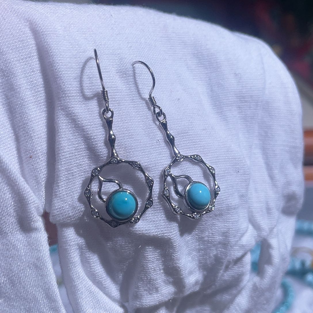 绿松石配饰银S925镶嵌