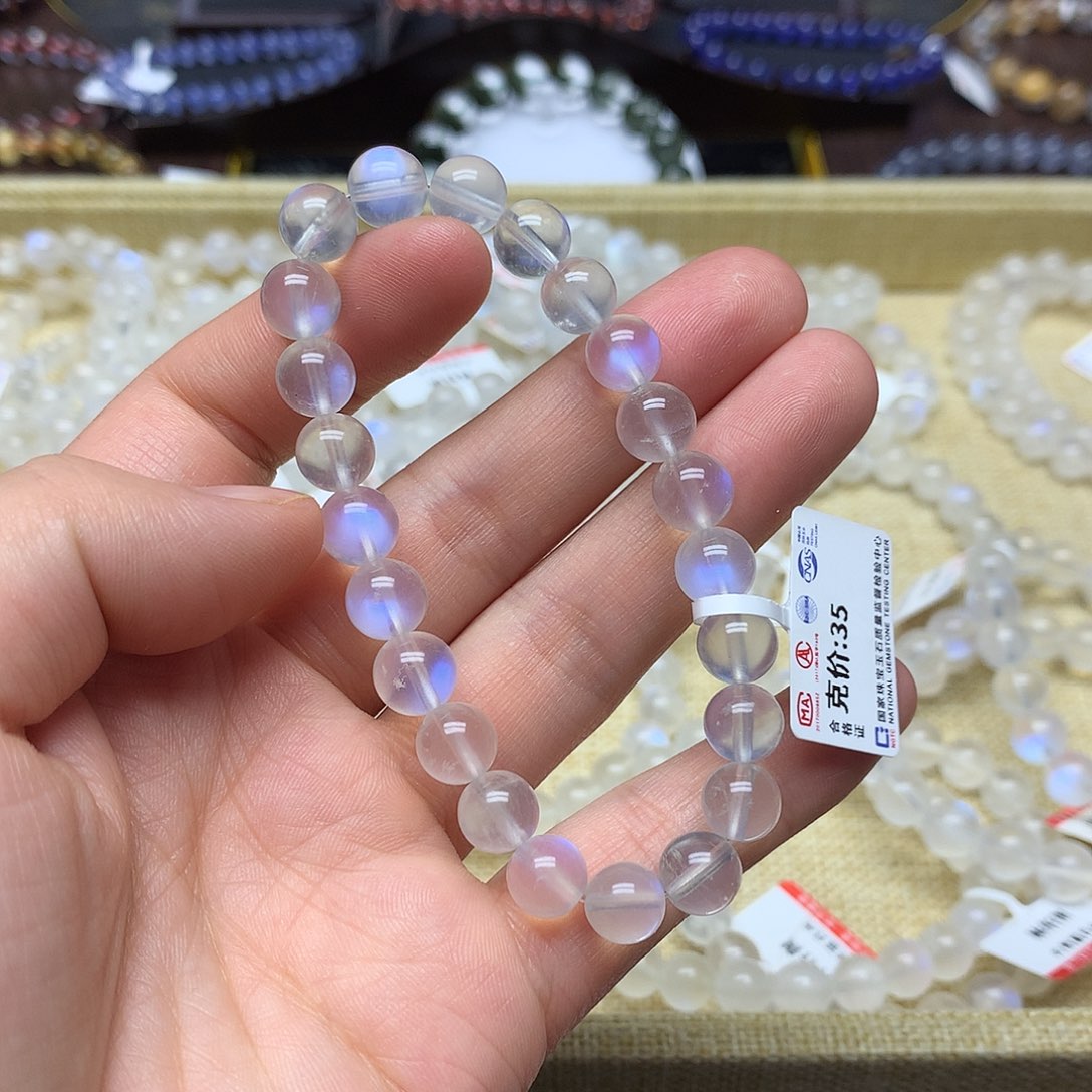 月光石手链未镶嵌手链