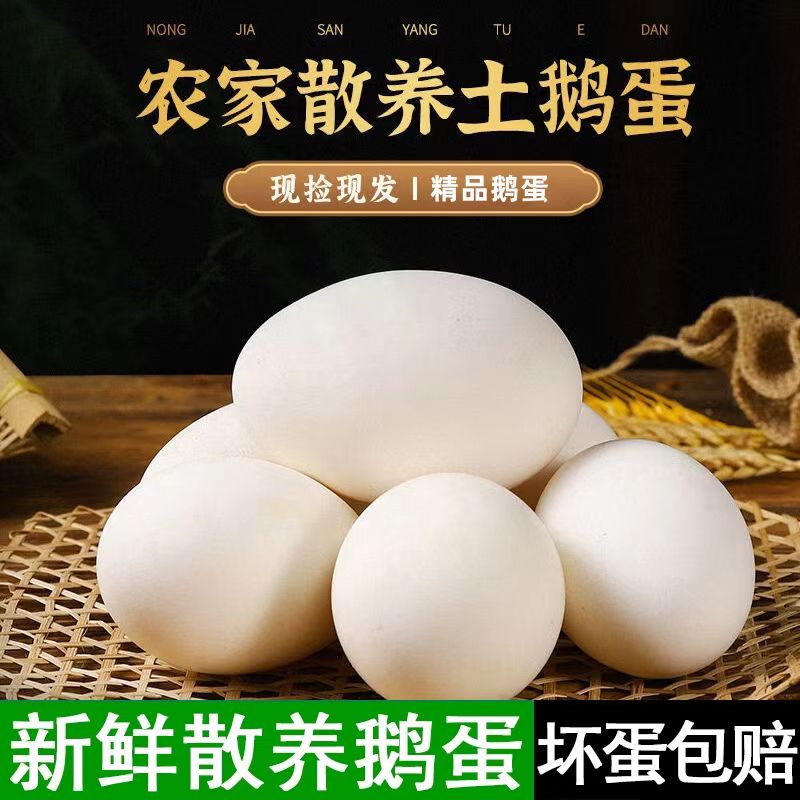 现捡现发鹅蛋农家散养雁鹅蛋健康营养包邮