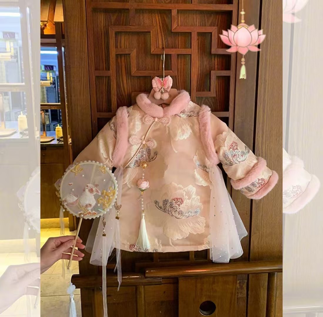 古装冬季复古旗袍冬装拜年服　