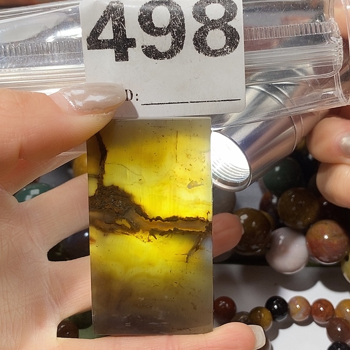 硅化玉未镶嵌天然北票树化玉吊坠