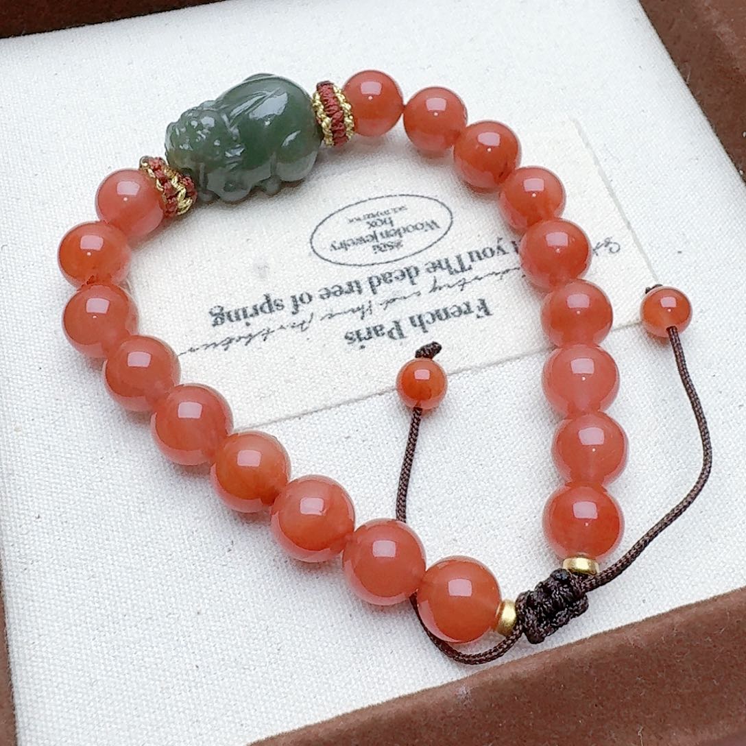 南红玛瑙手链合金手链