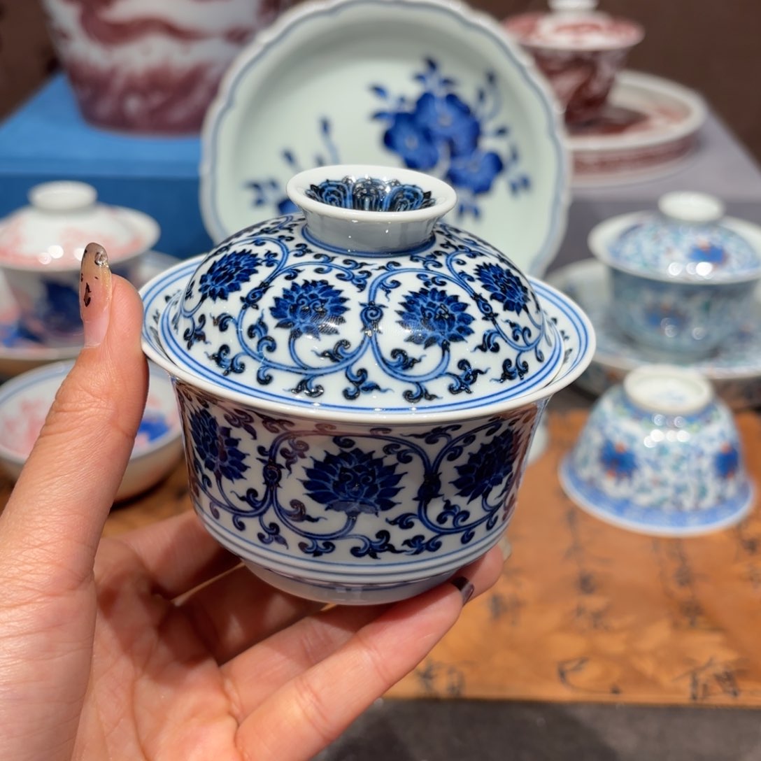 瓷片钱***?手工手绘陶瓷茶具