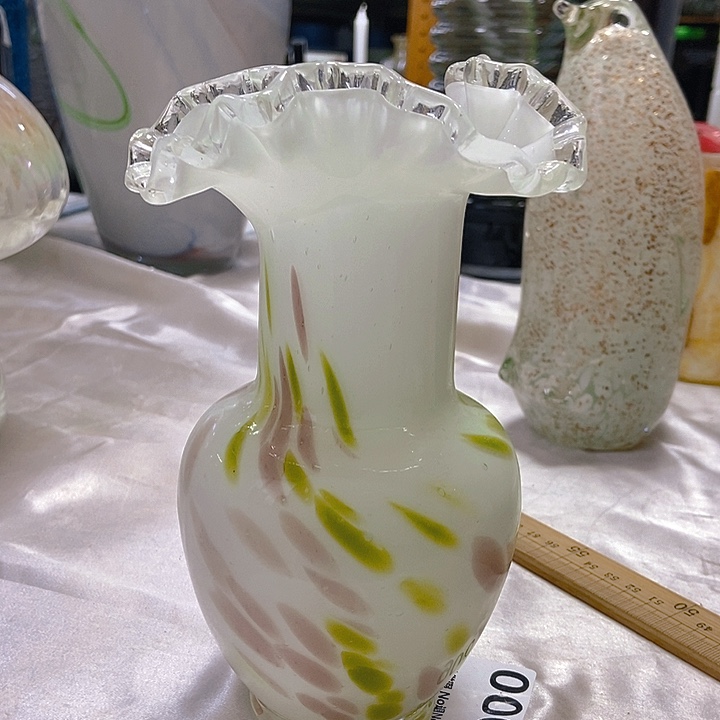 琉璃琉璃花瓶高17口5