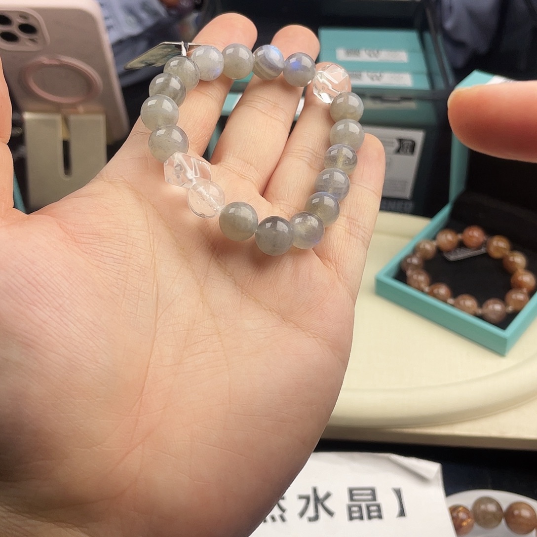 水晶手链银S925镶嵌