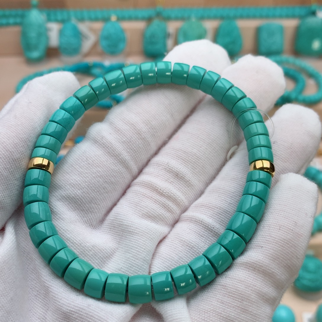 绿松石未镶嵌珠宝奇石6.5mm