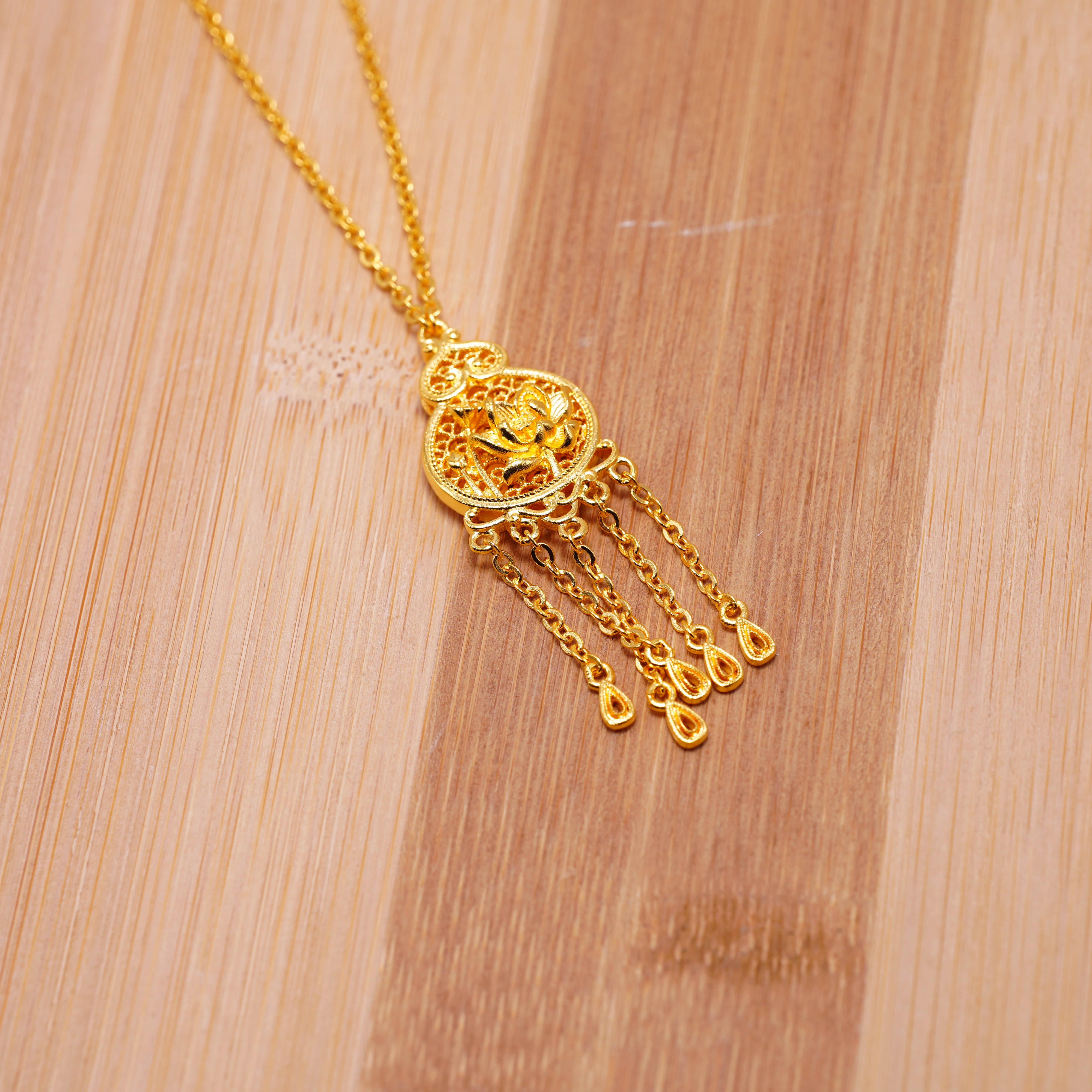 坠链均足银 流苏莲花葫芦厚包系列套链