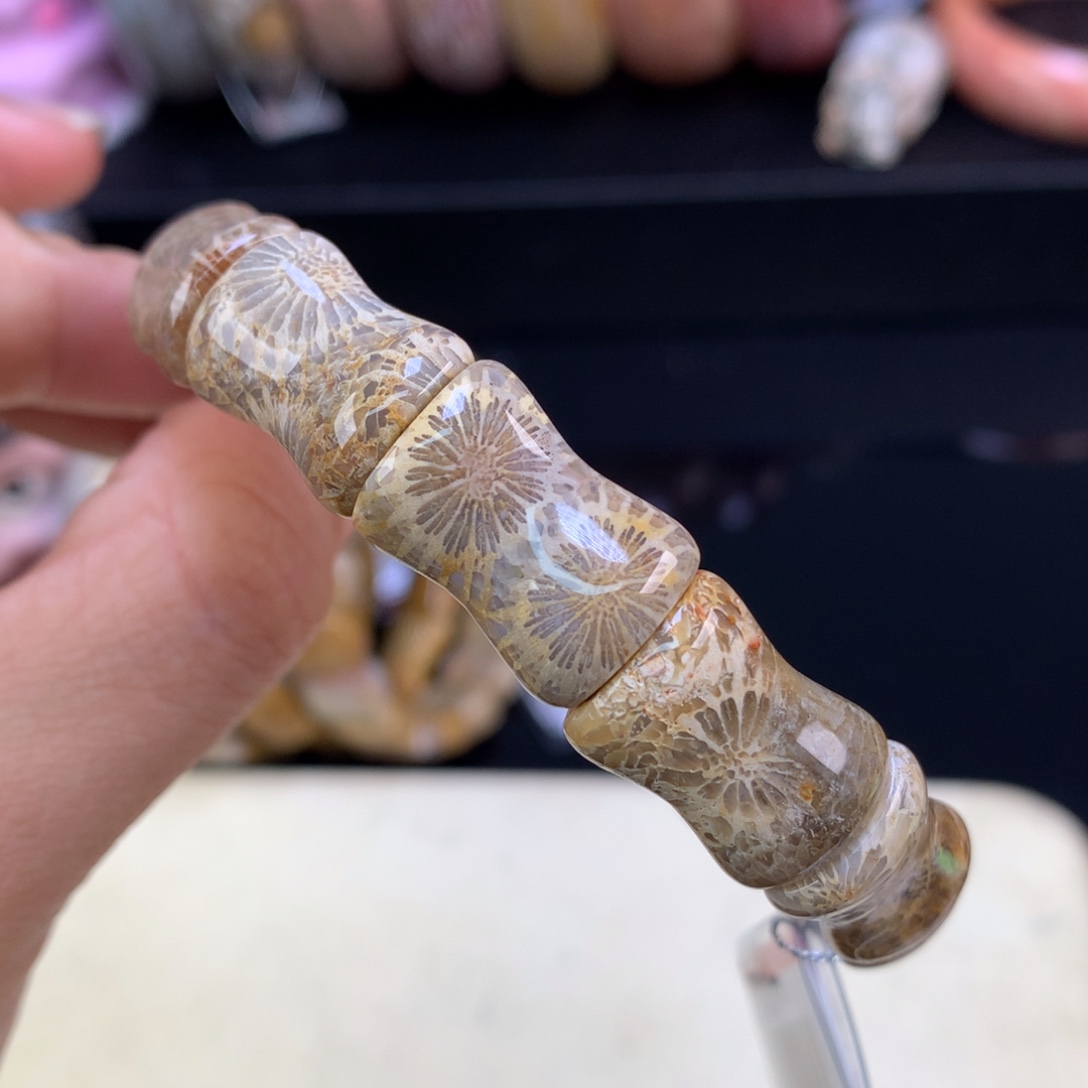 硅化珊瑚（珊瑚玉）未镶嵌吊坠(赠链)五折大花（65号）