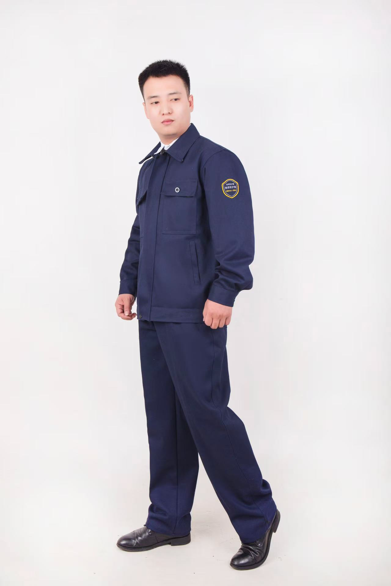 纯棉防火阻燃电焊专用加厚耐磨钢厂汽修冶炼厂劳保工作服可定制