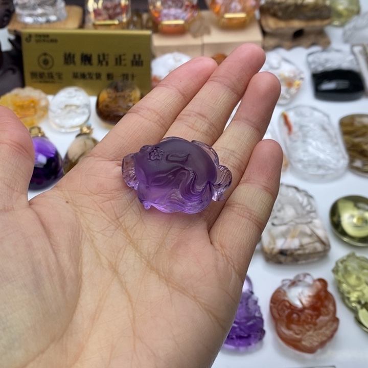 水晶颈饰未镶嵌波**王定制