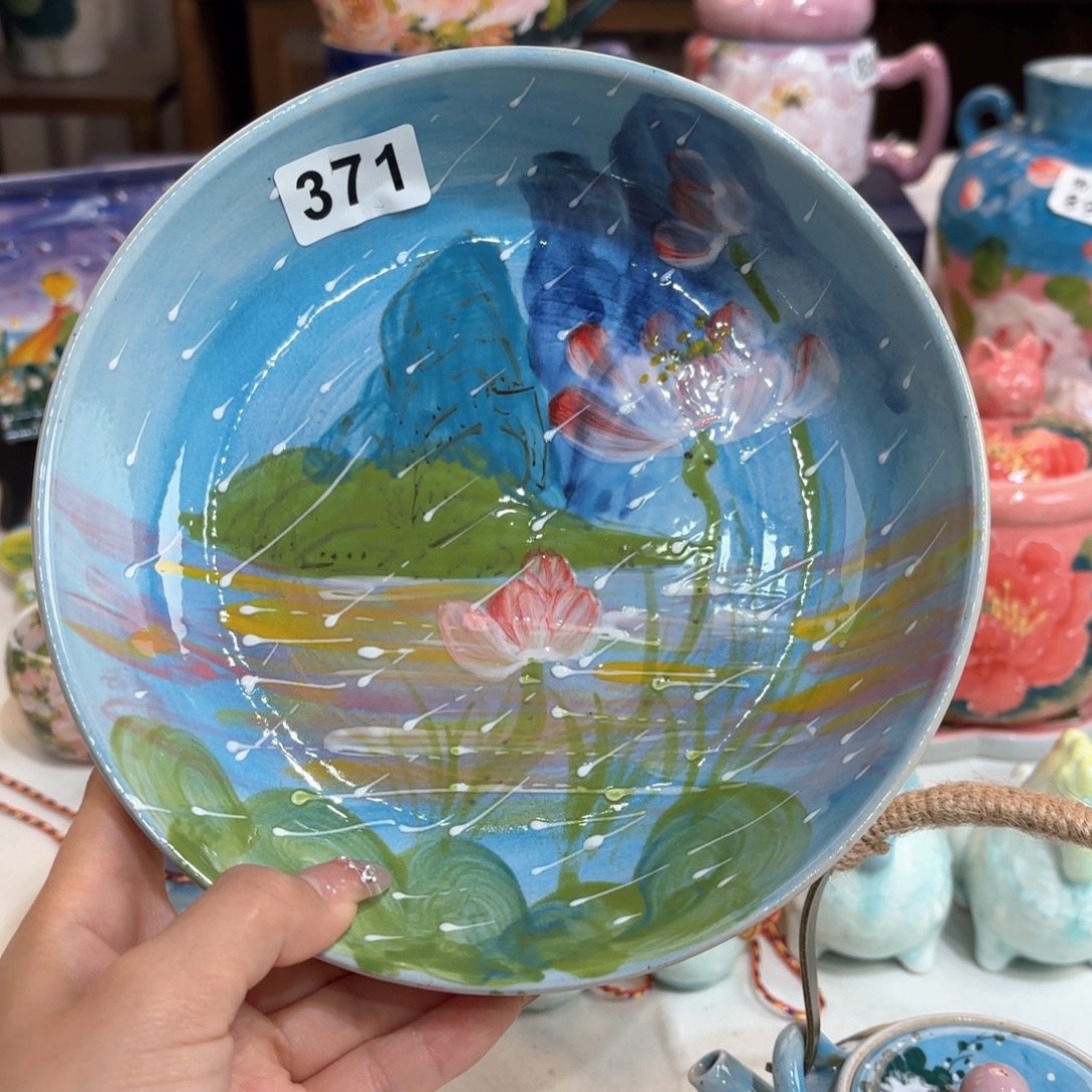 景德镇手绘高温釉下彩陶瓷茶具