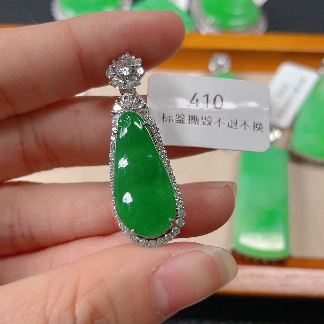 【闪购商品】翡翠吊坠(不含链)银S925镶嵌