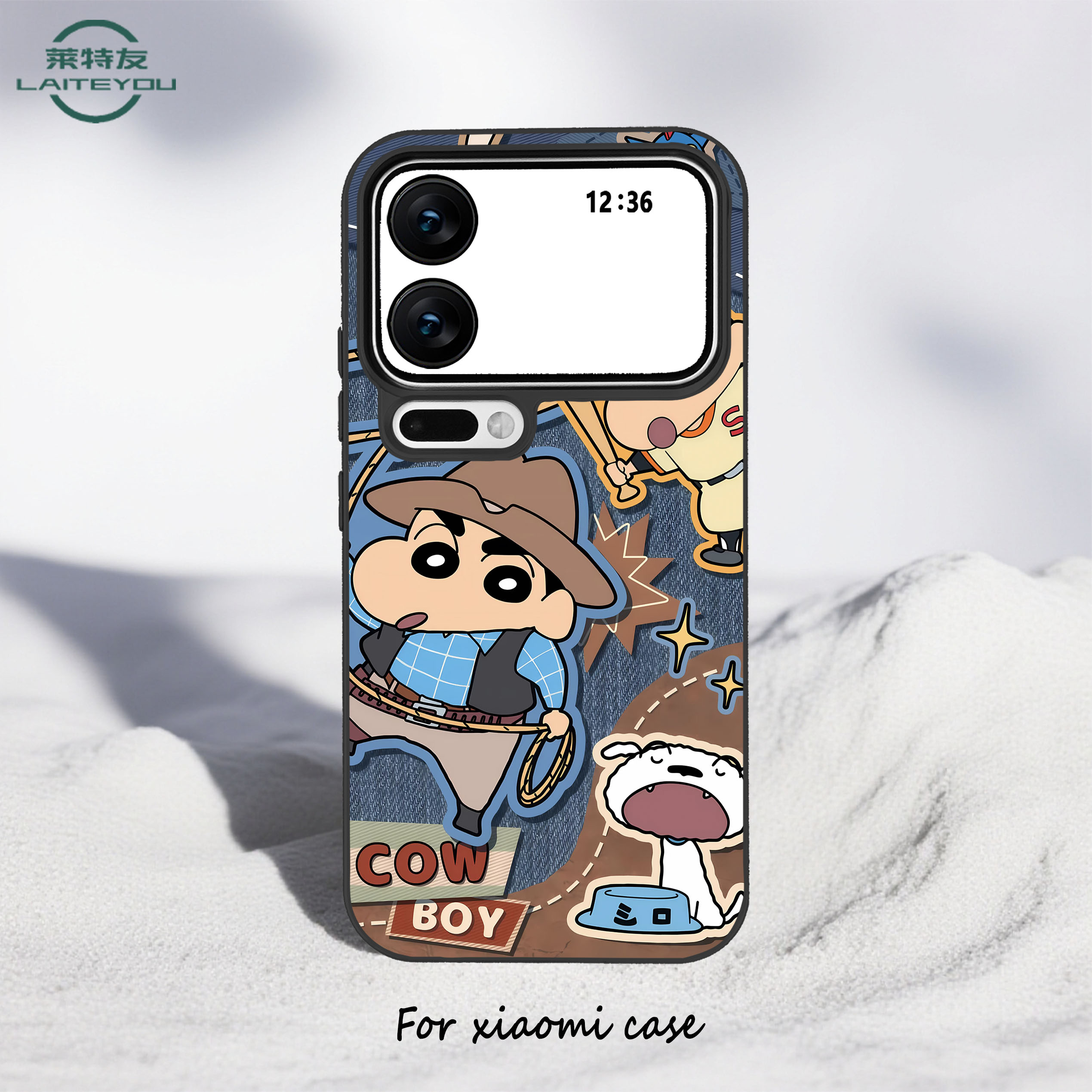 牛仔小新适用小米17promax不挡广角手机壳软边硬背防摔简约个性15