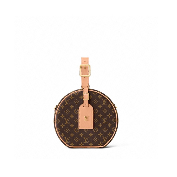 95新 LouisVuitton/路易威登 老花硬圆饼手提斜挎包