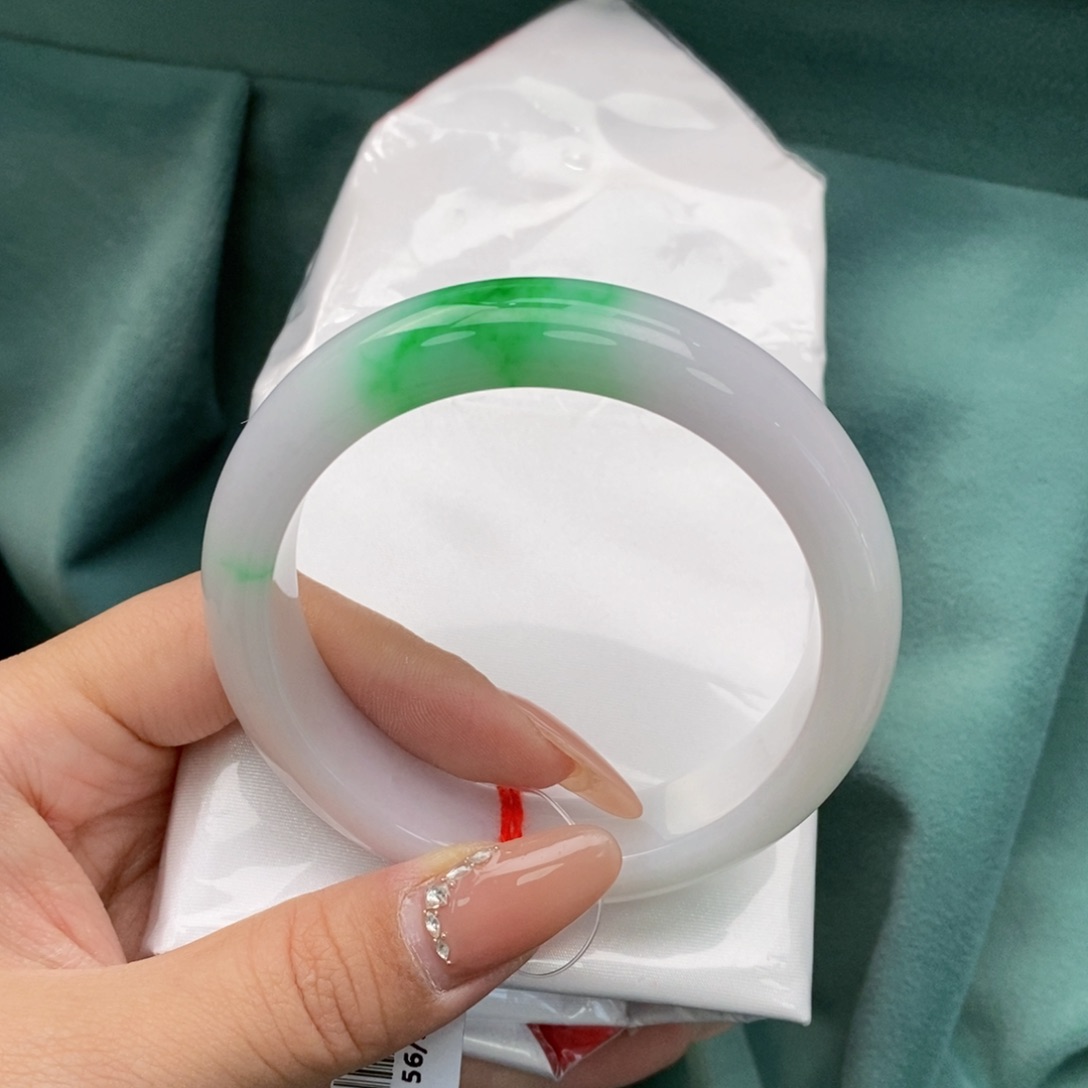 翡翠手镯未镶嵌59阳春白雪