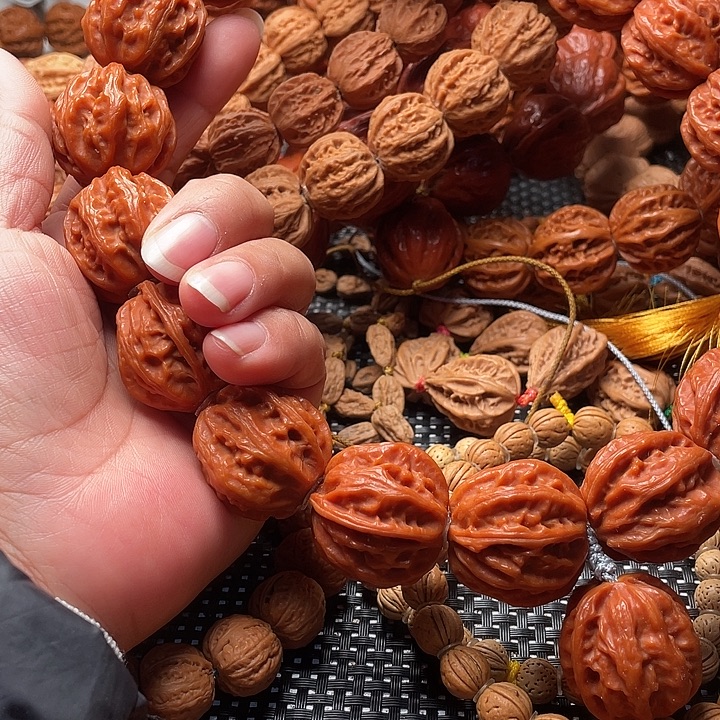 落***痕手串文玩核桃粗筋爆肉