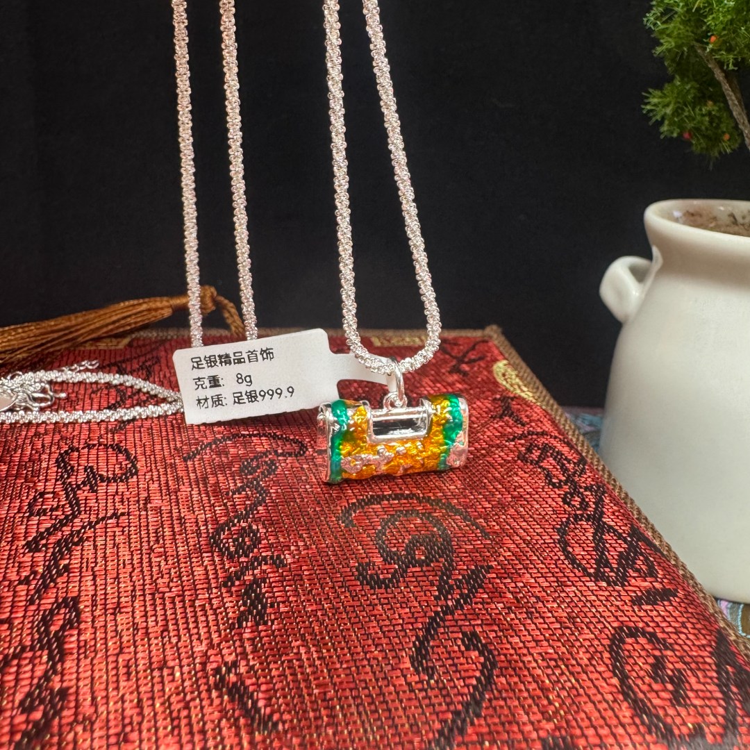 【T】吊坠足银 平安锁国潮风吊坠SZ0074