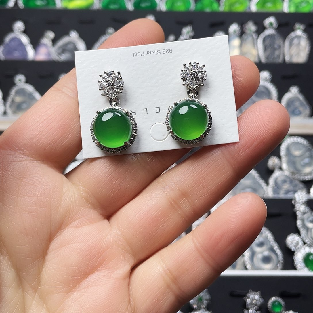 玛瑙/玉髓耳钉合金