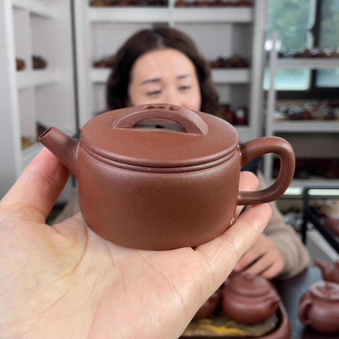 紫砂茶壶紫泥汉瓦135cc
