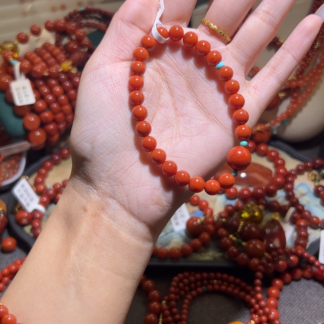 南红玛瑙未镶嵌手串7mm