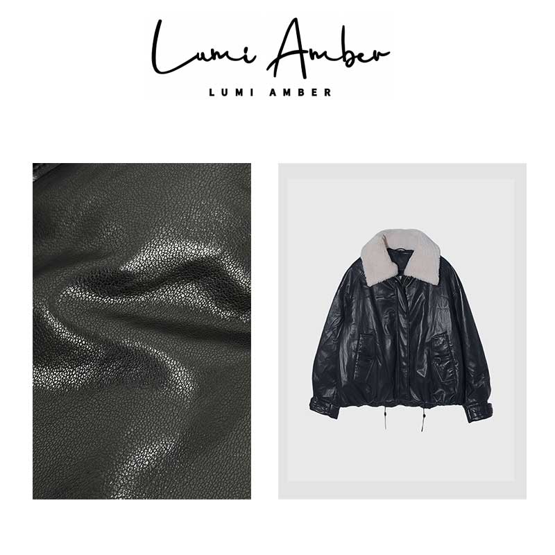Amor湘杜*90白鹅绒 调节衣摆毛领冬季皮衣鹅绒服ODN-E6997113