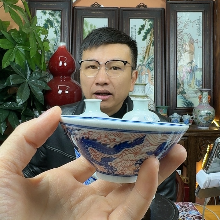 摆件陶景德镇陶瓷手工杯子