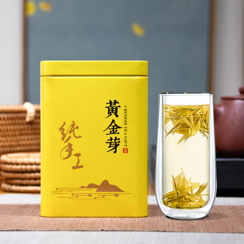 徽匠茶业新茶春茶送礼黄金茶罐装黄金芽礼盒装豆香味回甘持久耐泡