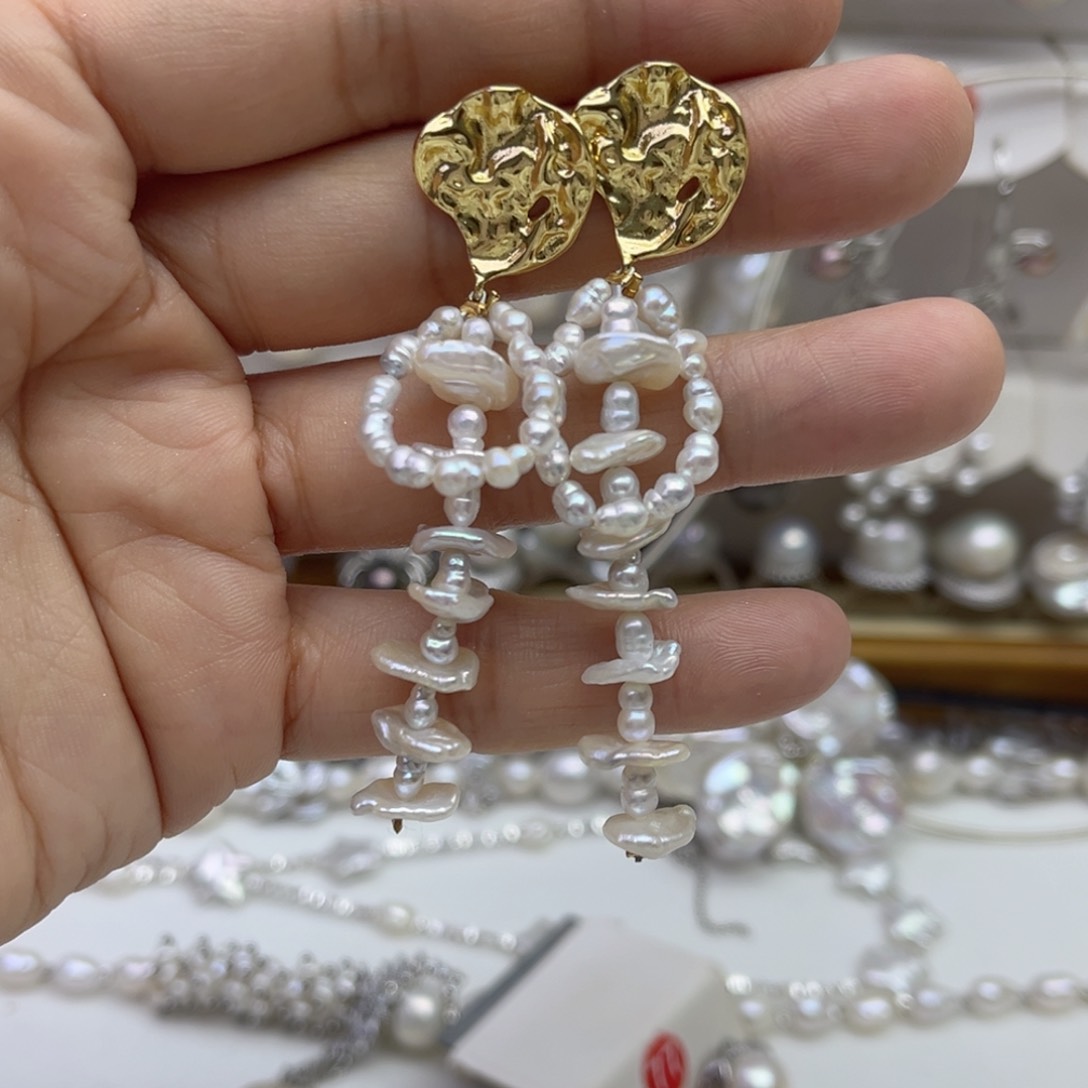 淡水珍珠耳饰未镶嵌