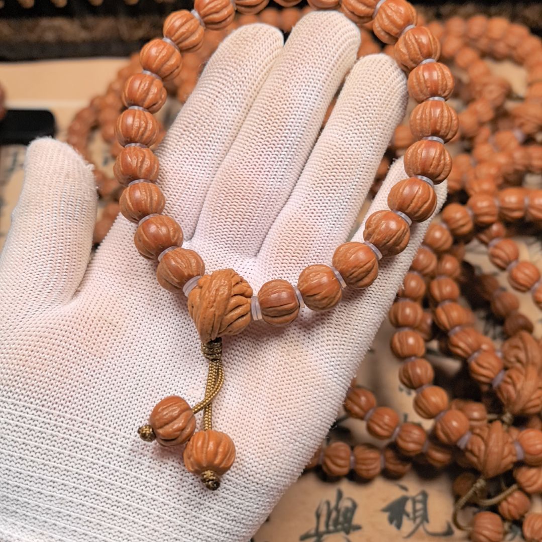 吊坠桃核京八棱手持