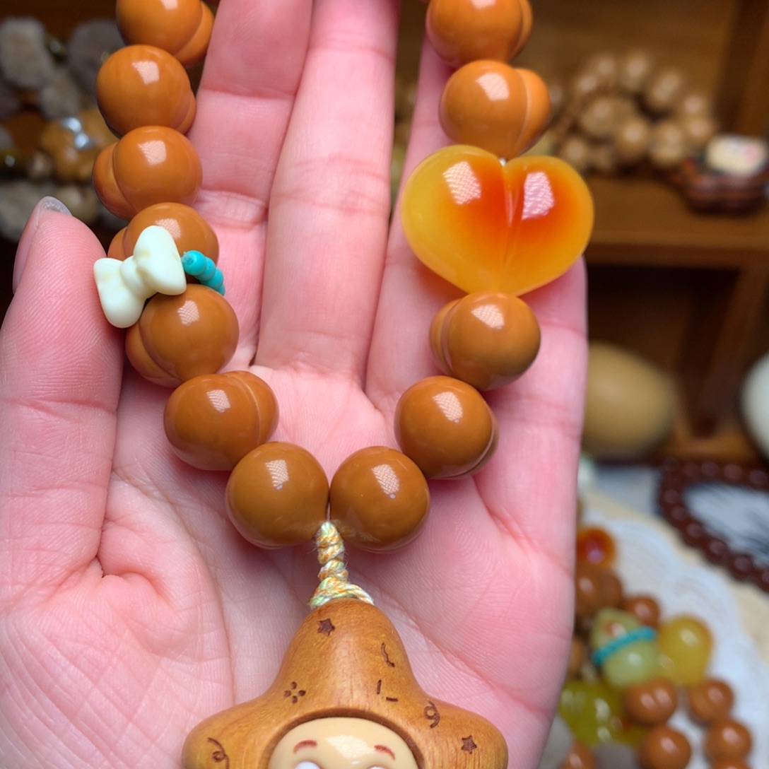 吊坠猴头核桃15玻璃底定制