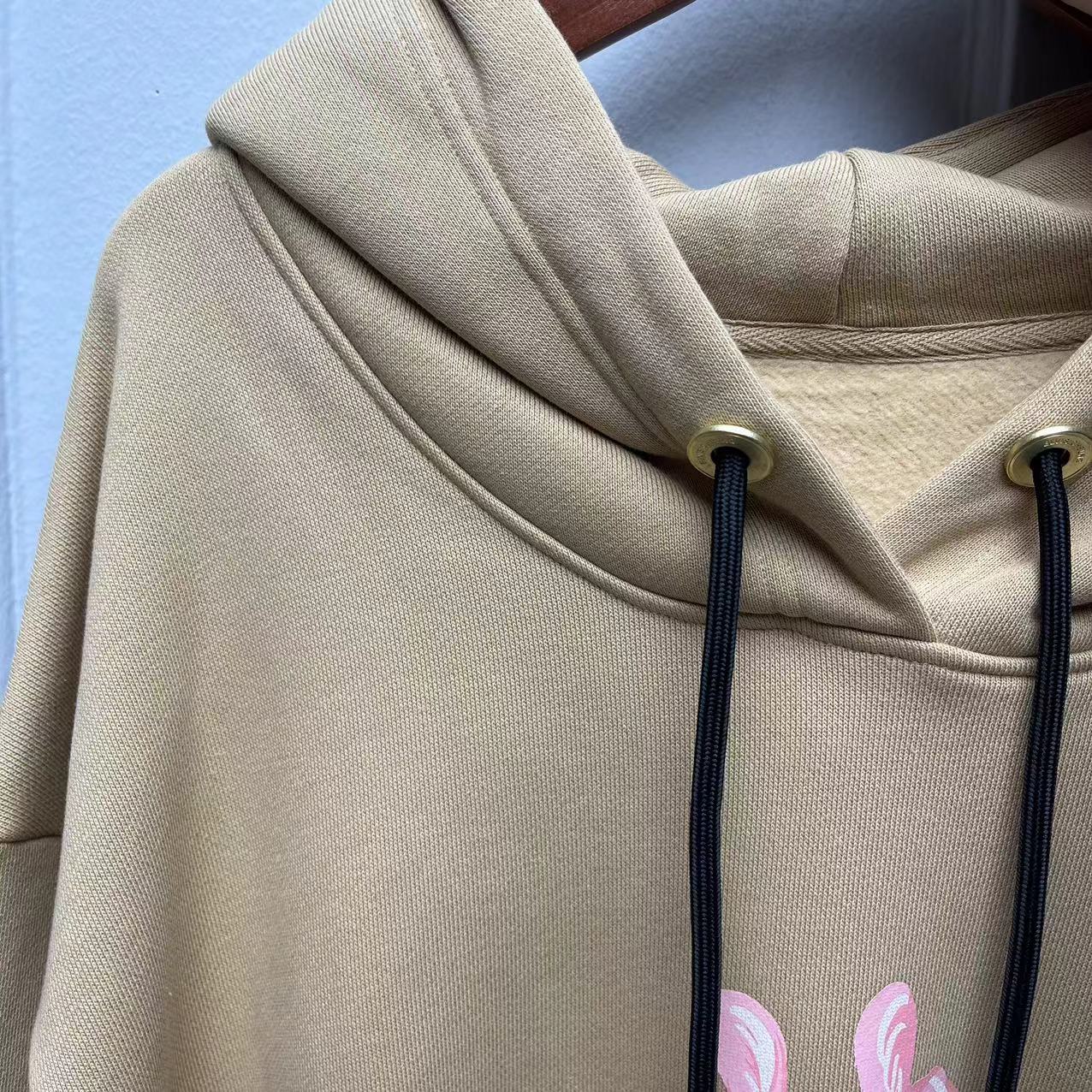 【轻奢】 时尚女春秋休闲洋气  卡其色连帽卫衣  ZK061