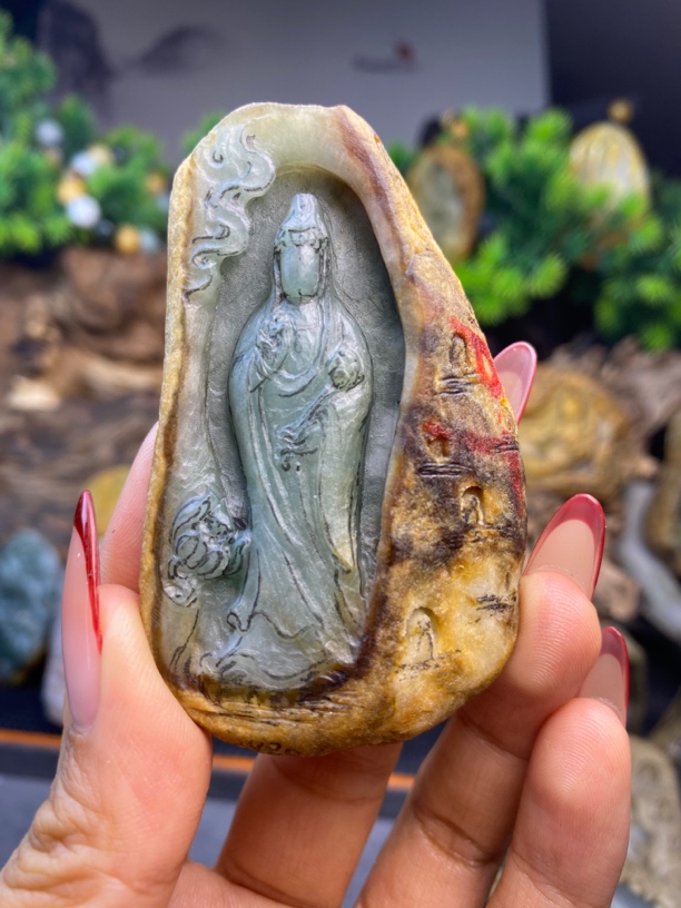 定制翡翠未镶嵌站观音