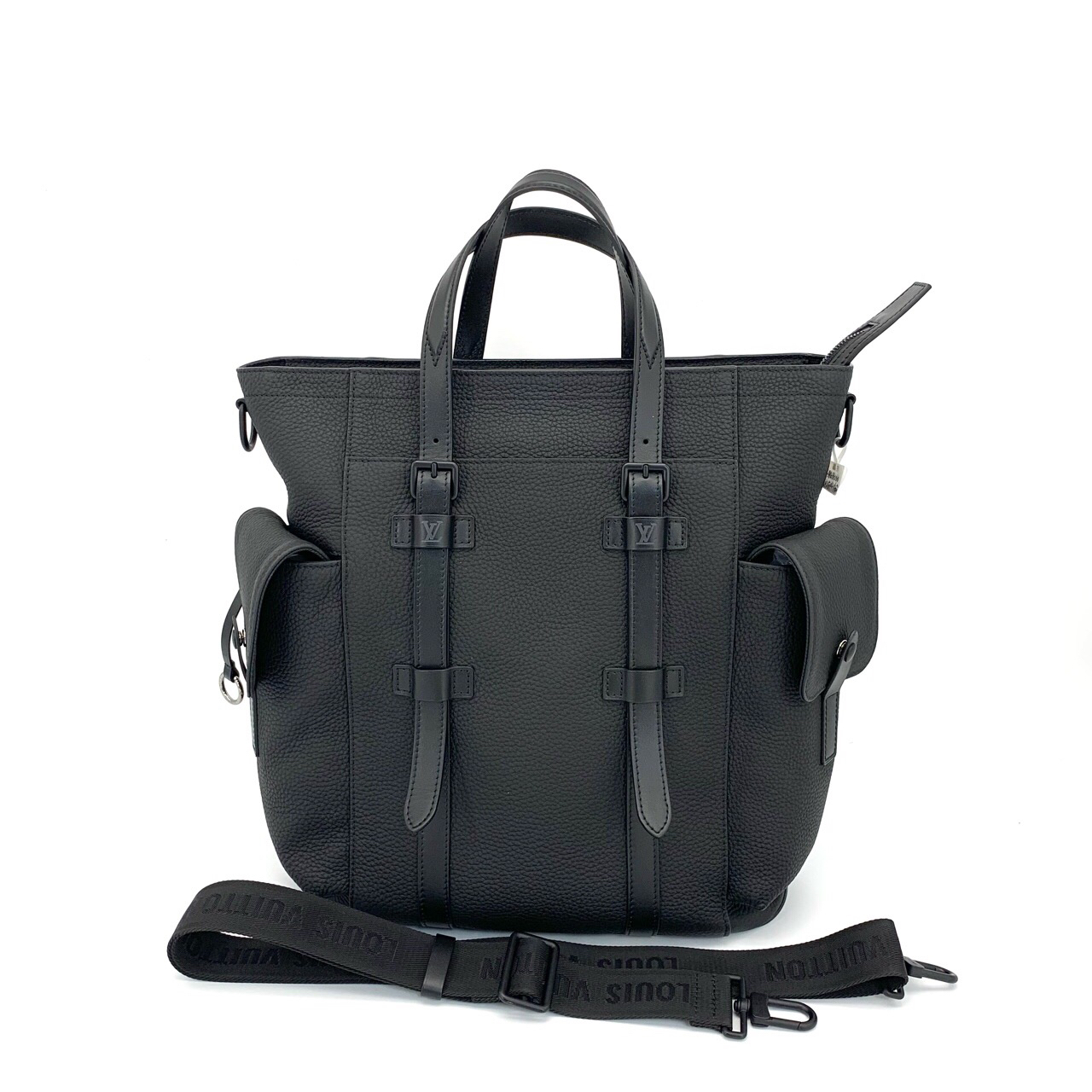 99新 LouisVuitton/路易威登 黑色全皮托特包 尺寸34/39