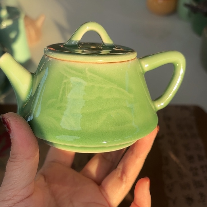 龙泉云间青瓷小米茶器