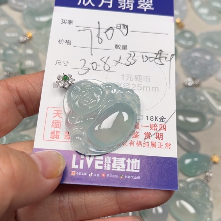 澈***耶翡翠未镶嵌颈饰天然