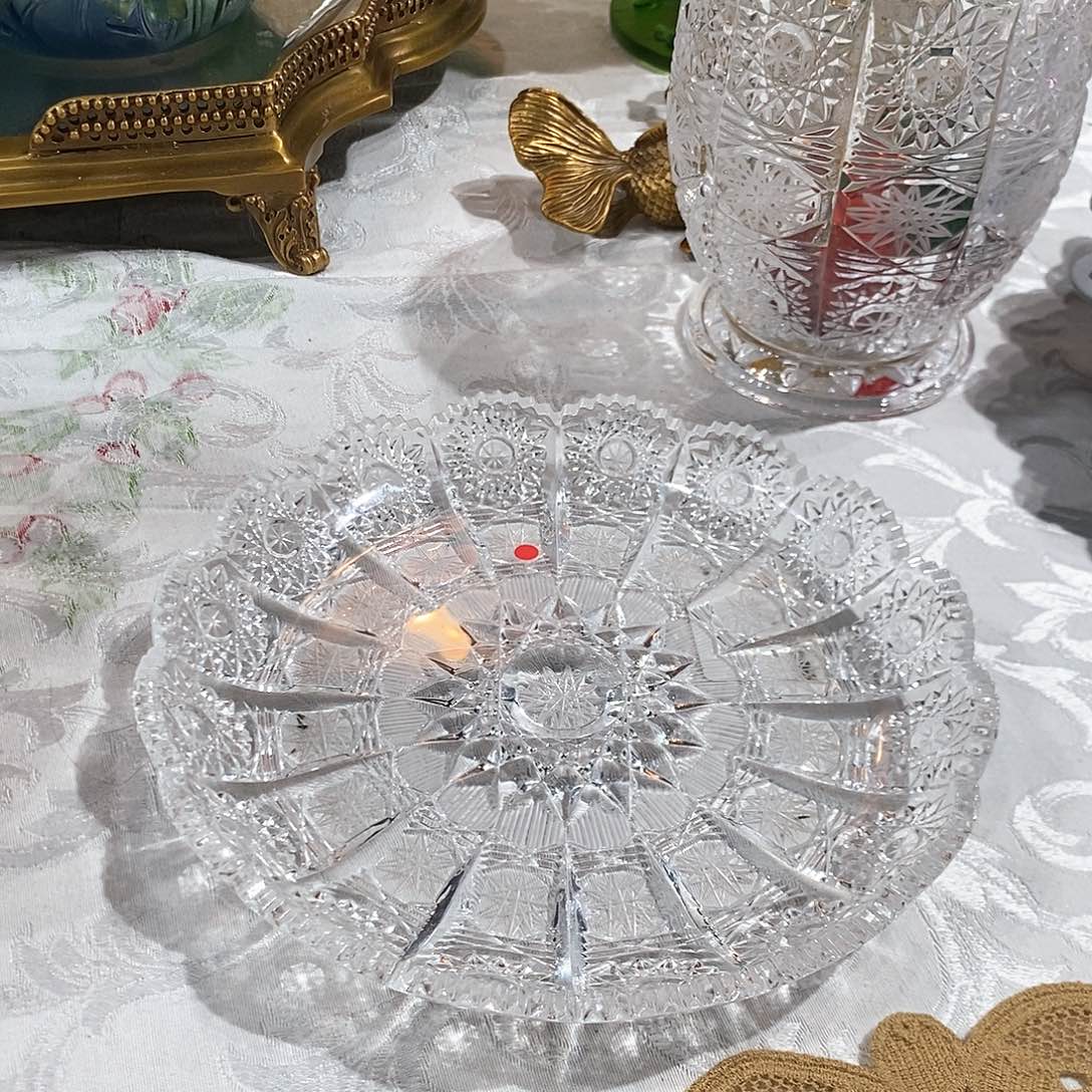 摆件218福利白水晶收纳盘