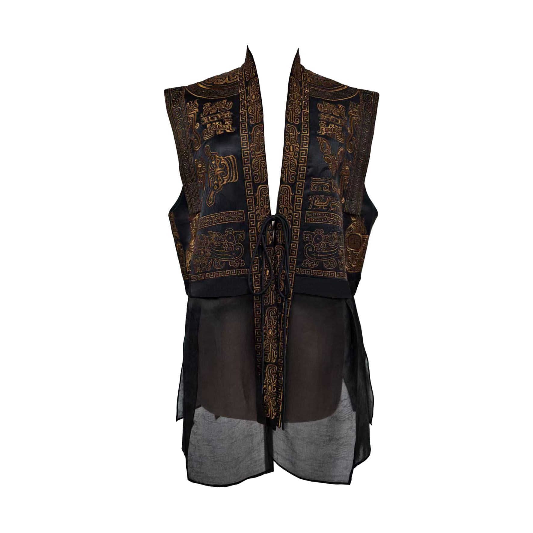 【三星堆】彩缎飞肩片片马甲DB-MJ250212