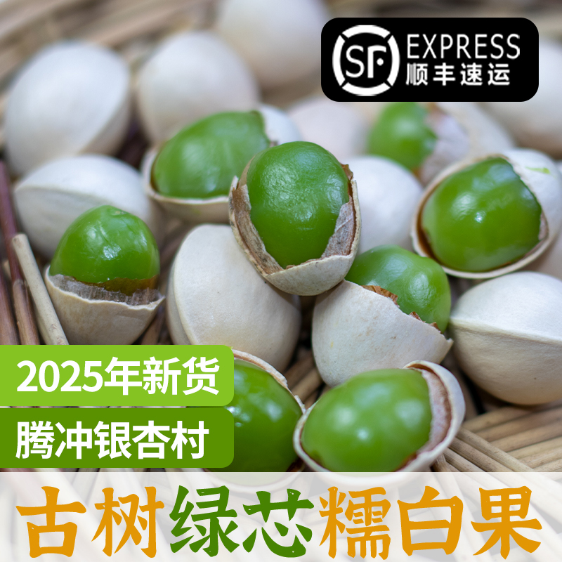 云南腾冲古树新鲜银杏果绿芯老品种糯白果可炖鸡白果仁干货日料