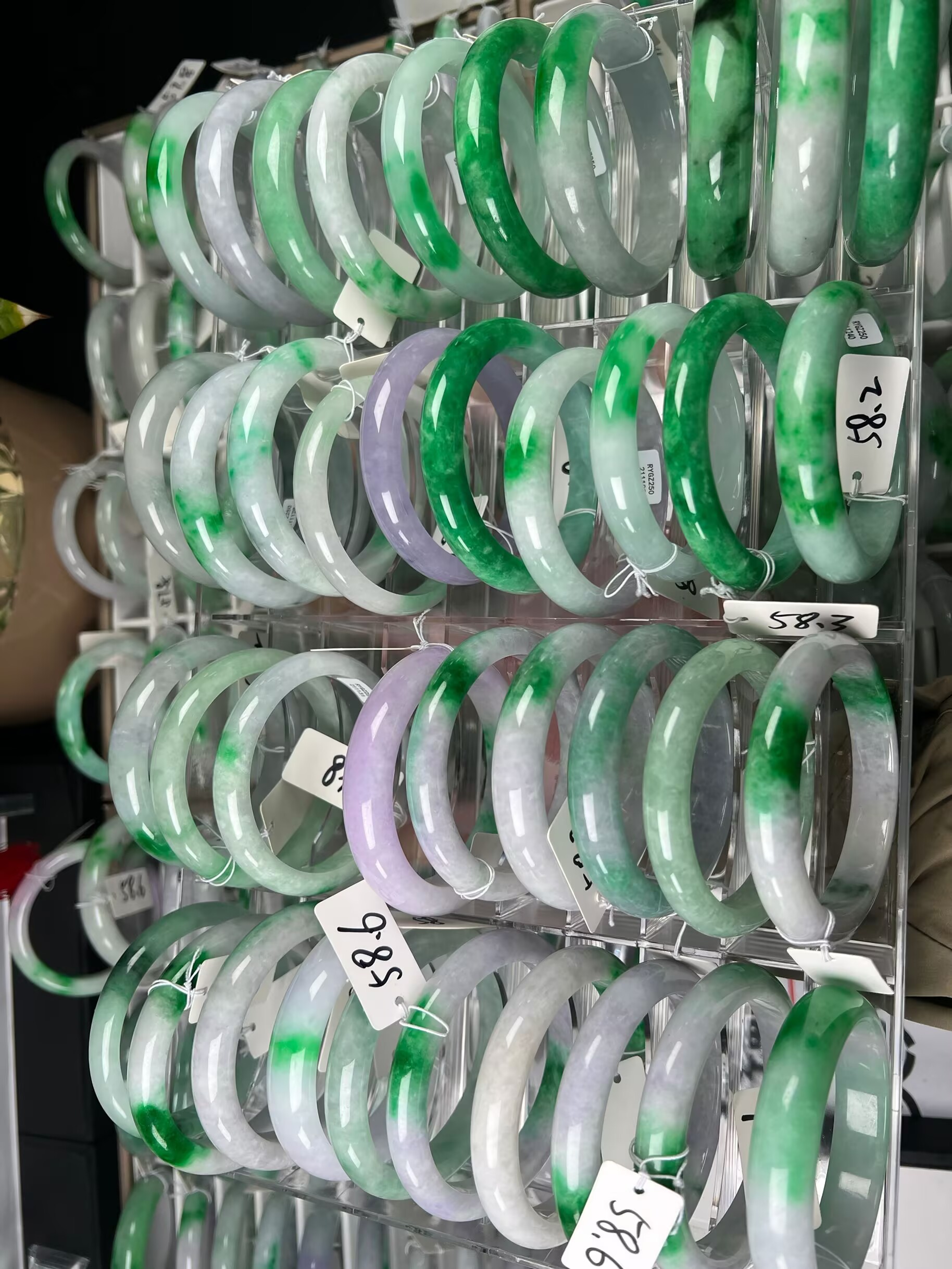 1700美人冰飘花绿飘花素圈女神生日礼物送长辈