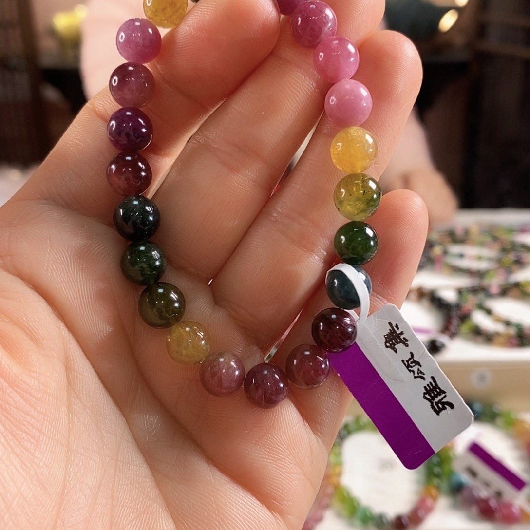 未镶嵌碧玺手链G2412素圈颜色微差