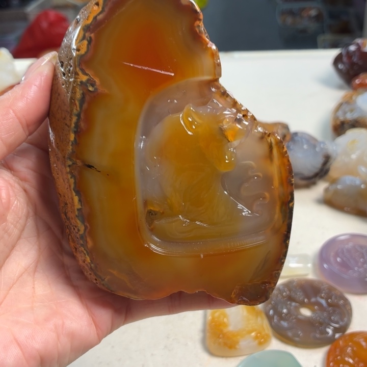 玛瑙/玉髓未镶嵌吊坠(不含链)