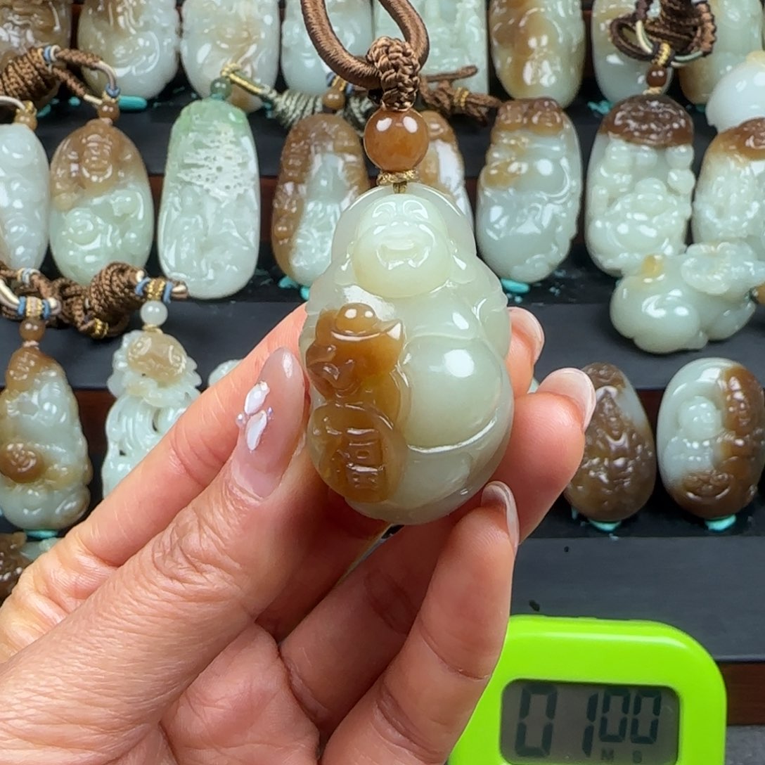 和田玉挂件未镶嵌泡****才