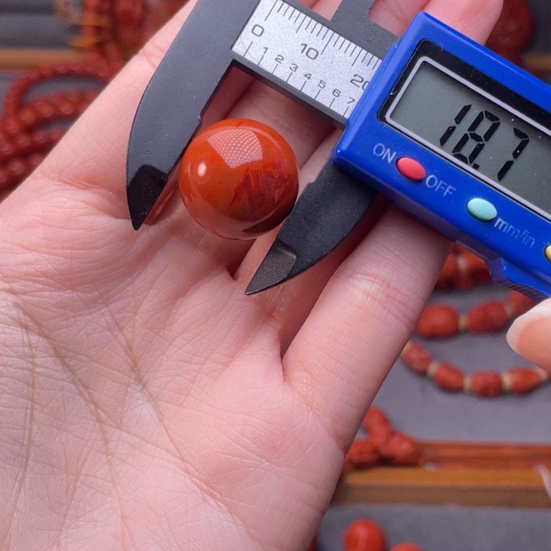 南红玛瑙未镶嵌配饰卡18mm